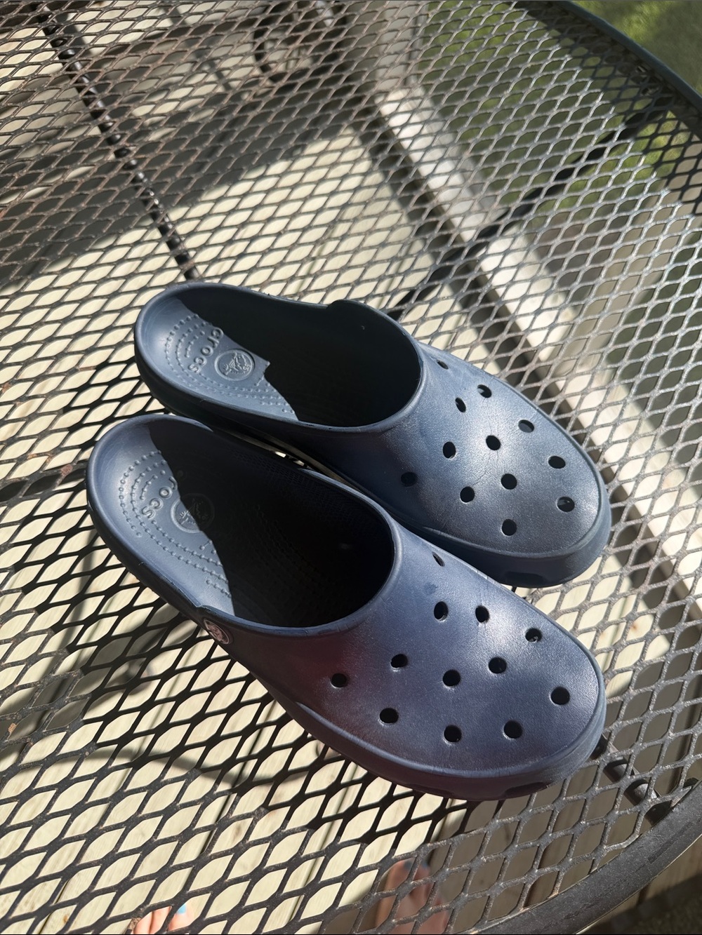 CROCS Navy Blue Slip-On Clog Mule